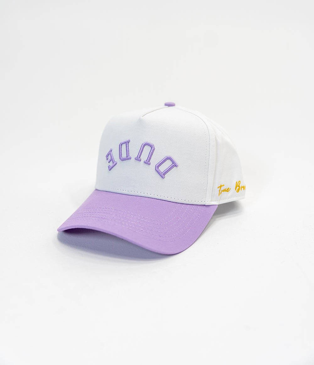 The DUDE Hat - White/Purple