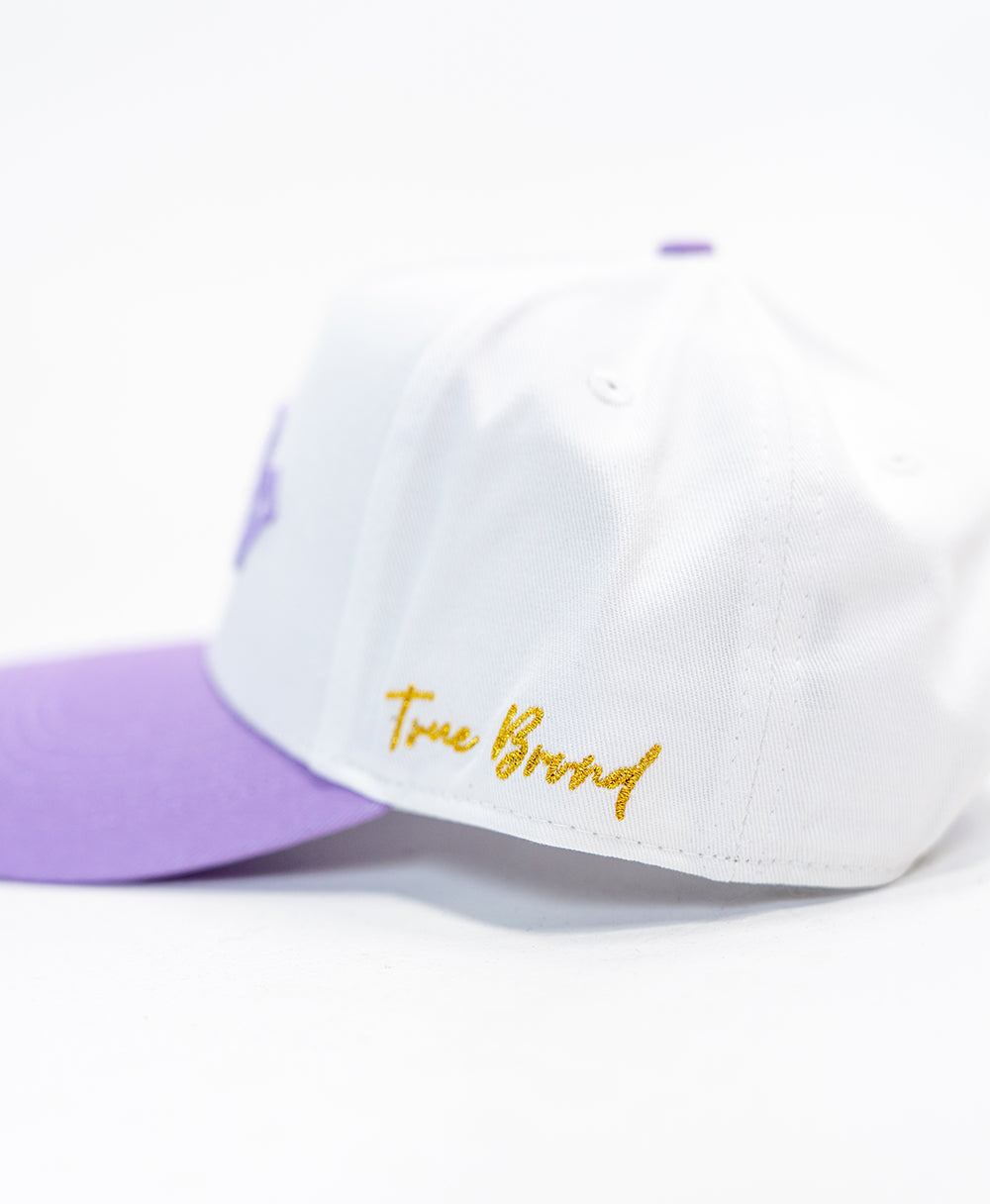 The DUDE Hat - White/Purple