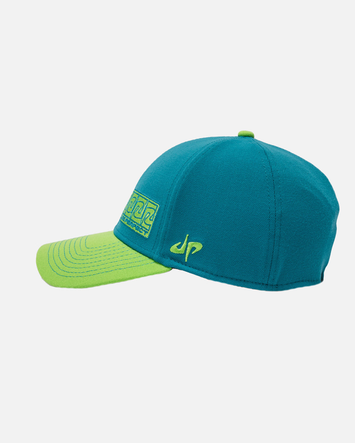 Repeater Stretch Fit Hat (Teal/Lime)