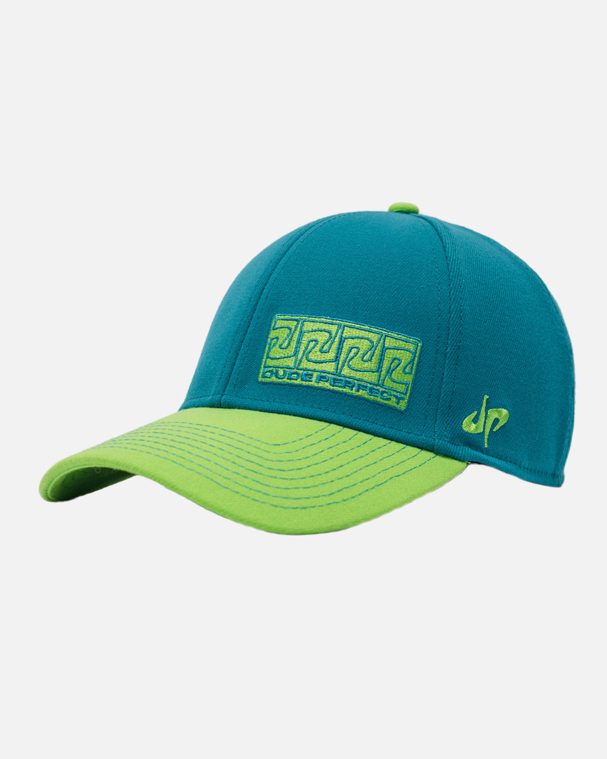 Repeater Stretch Fit Hat (Teal/Lime)