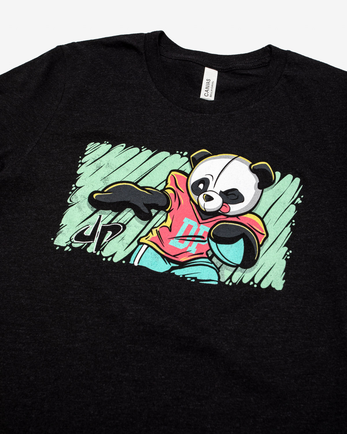 Panda Football Tee (Heather Black)