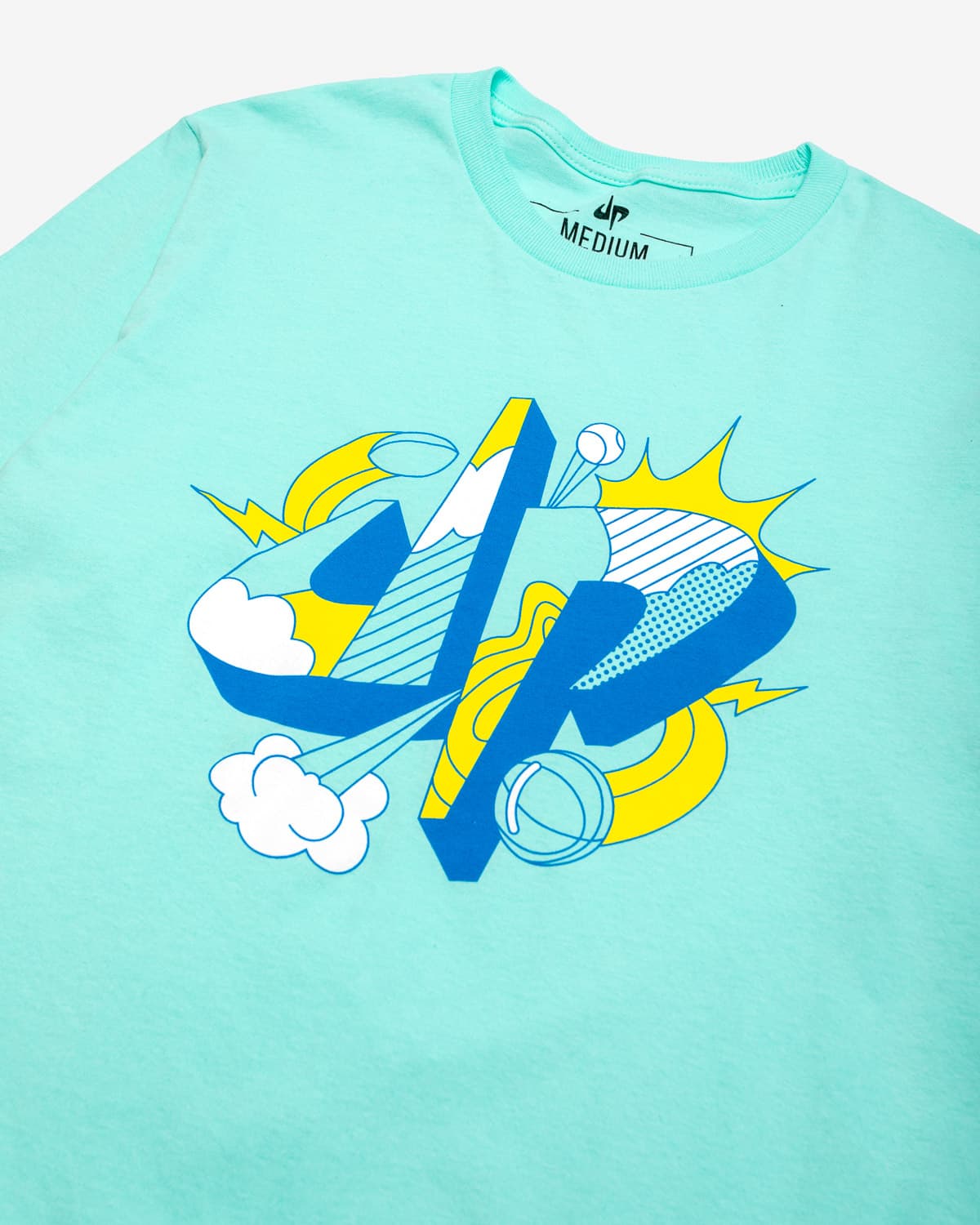 Dominate Long Sleeve Tee (Cyan)