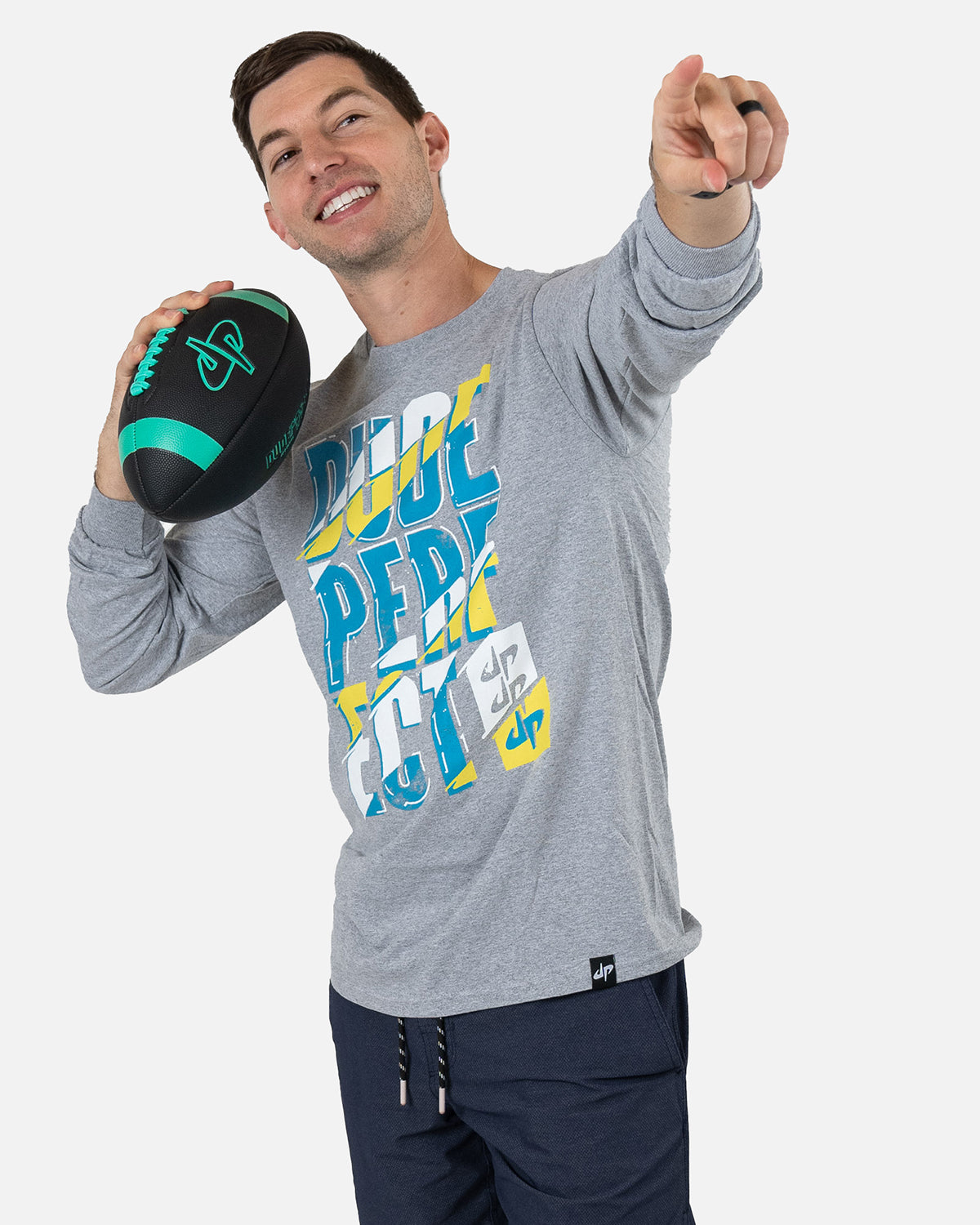 Dude Perfect Official Junior Football (Black/Mint)