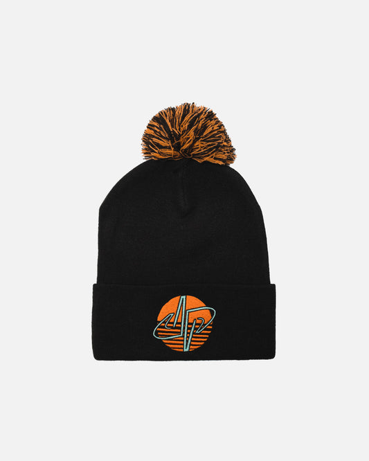 Stylin Logo Pom Beanie (Black)