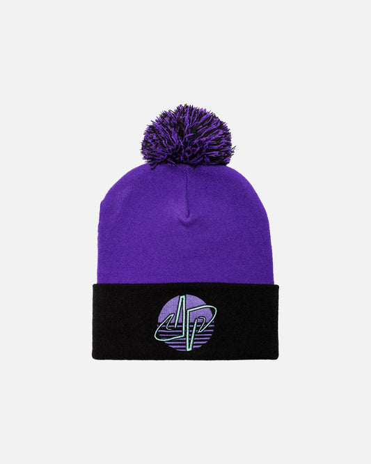 Stylin Logo Pom Beanie (Purple)