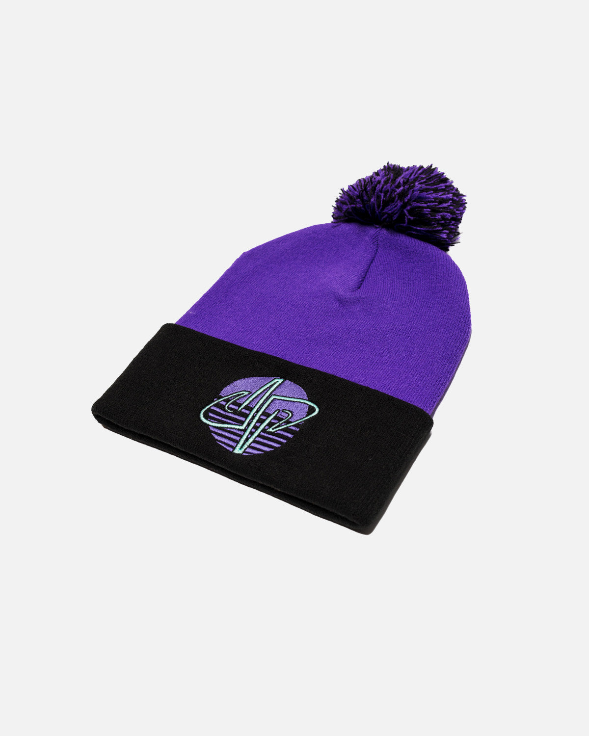 Stylin Logo Pom Beanie (Purple)