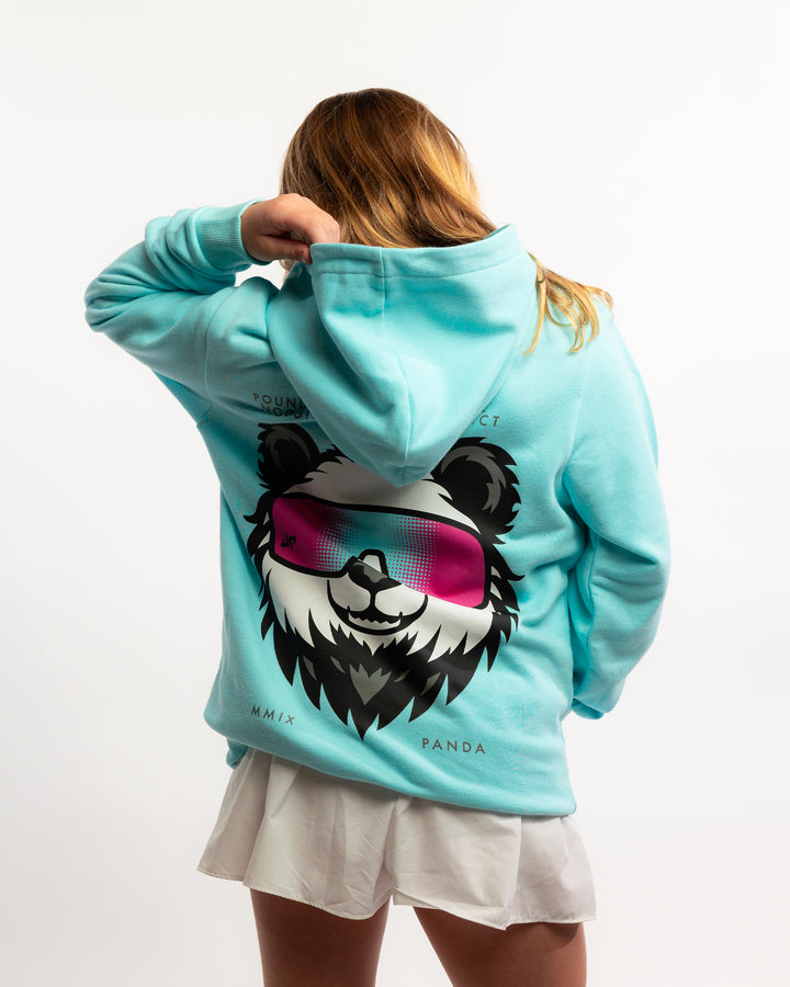 Pound It Noggin Drippy Panda Hoodie - Ice Blue
