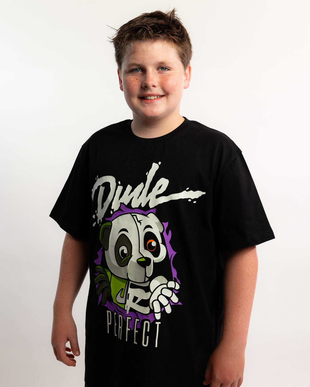 Glow-in-the-Dark Skeleton Panda Tee - Youth
