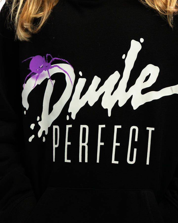 Glow-in-the-Dark Spooky Spider Hoodie - Youth