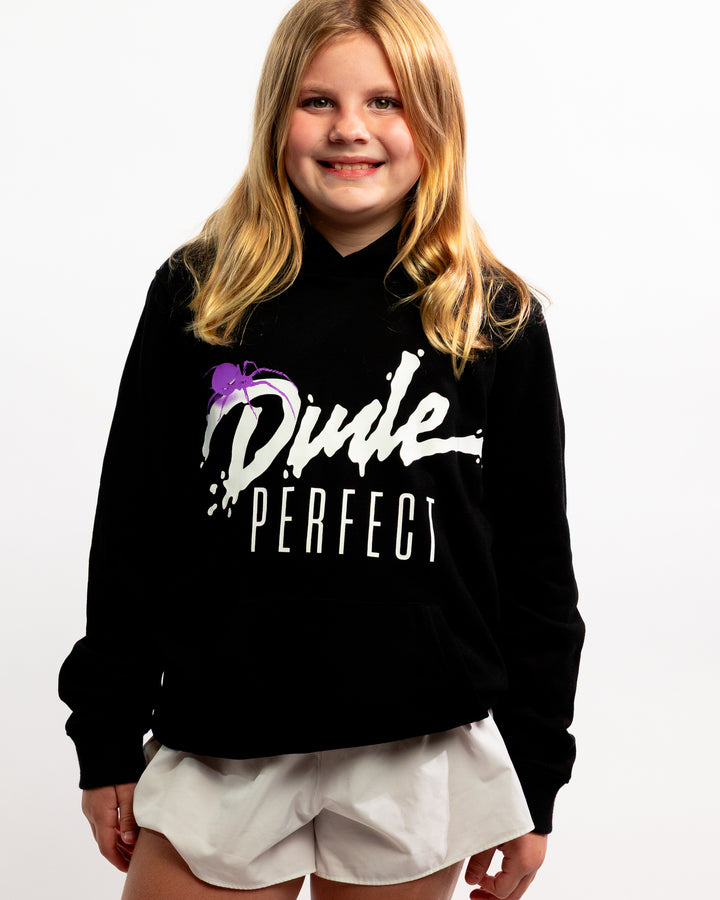 Glow-in-the-Dark Spooky Spider Hoodie - Youth