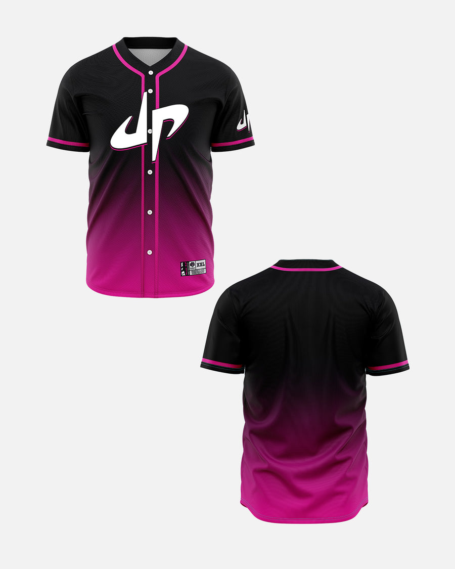 Customizable Baseball Jersey (Pink Gradient)