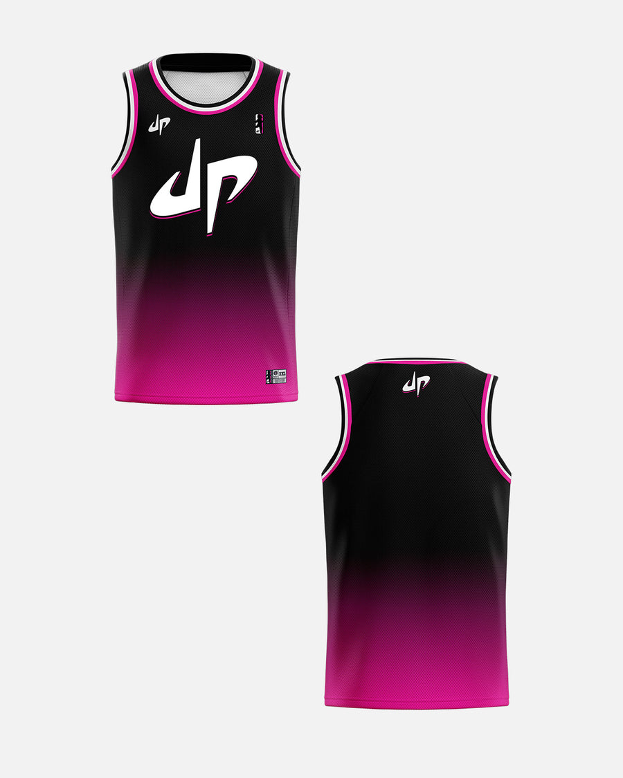Customizable Basketball Jersey (Pink Gradient)