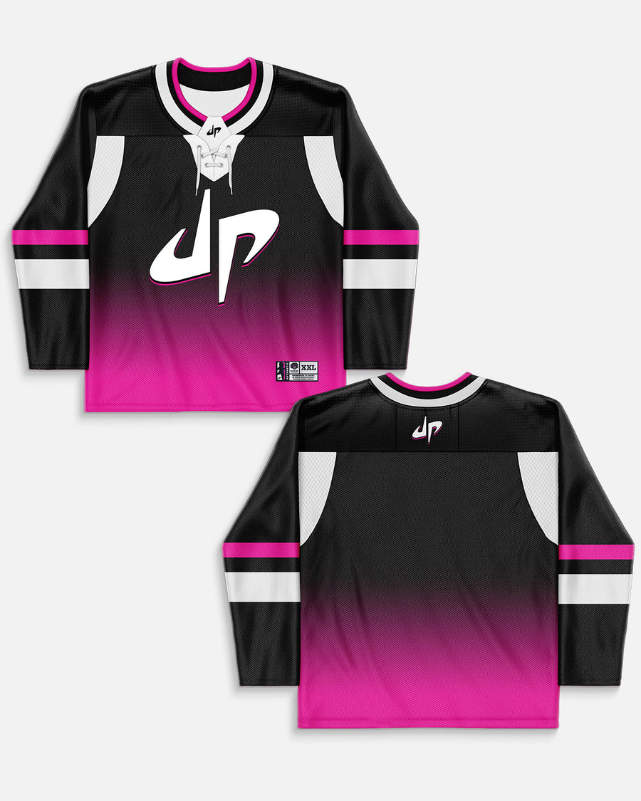 Customizable Hockey Jersey (Pink Gradient)