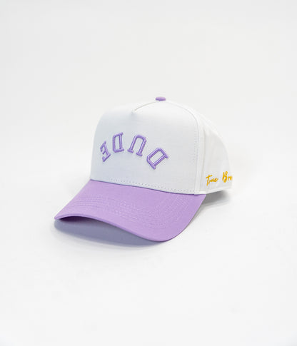 The DUDE Hat - White/Purple