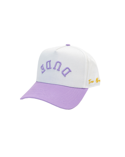 The DUDE Hat - White/Purple
