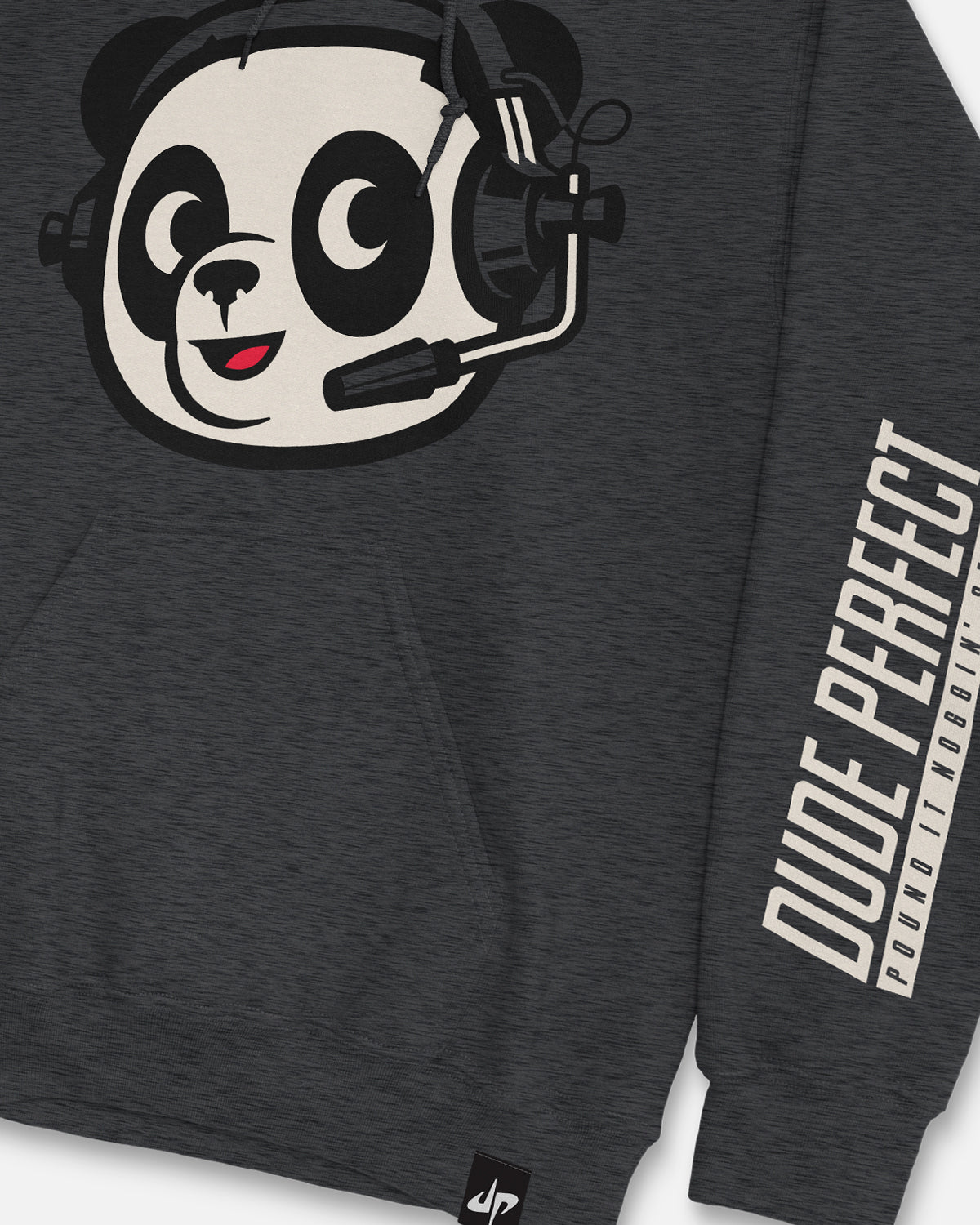 Dude Perfect John Panda Headset Hoodie Charcoal Dude Perfect