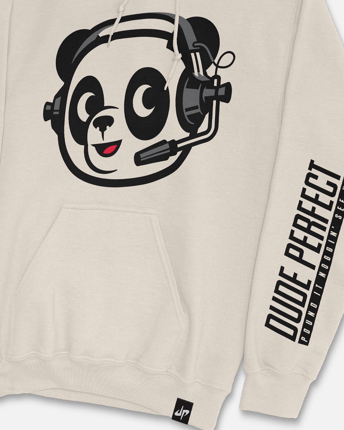 Dude Perfect John Panda Headset Hoodie Cream Dude Perfect