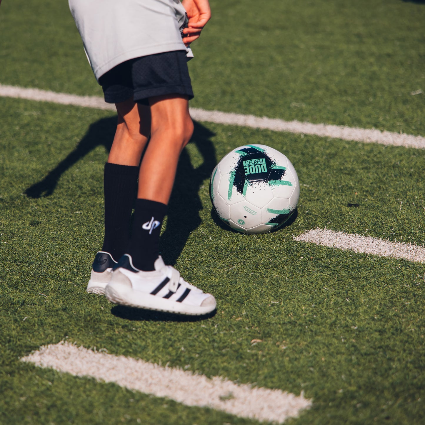 Dude Perfect Official Soccer Ball (White/Black/Mint)