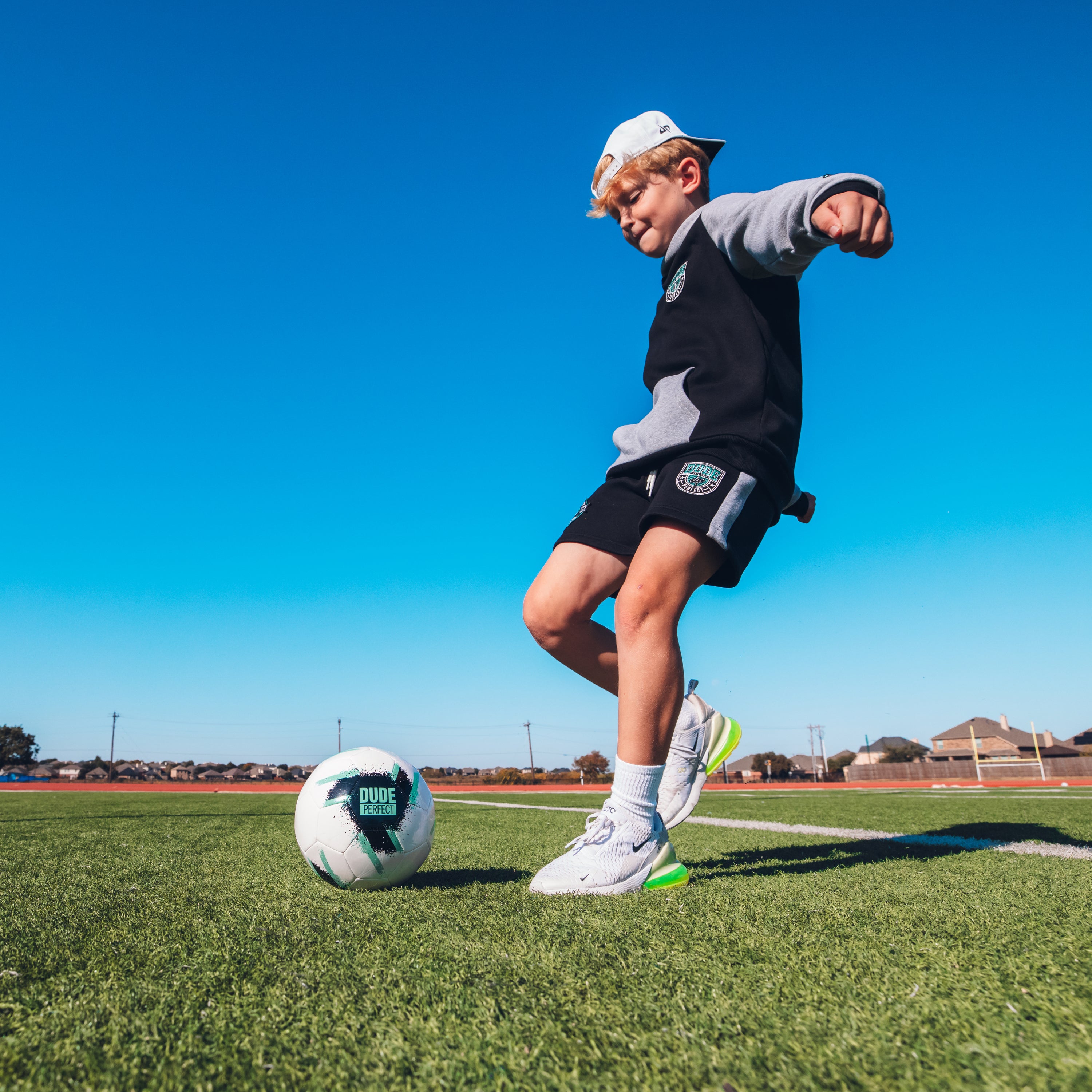 Dude Perfect Official Soccer Ball (White/Black/Mint)