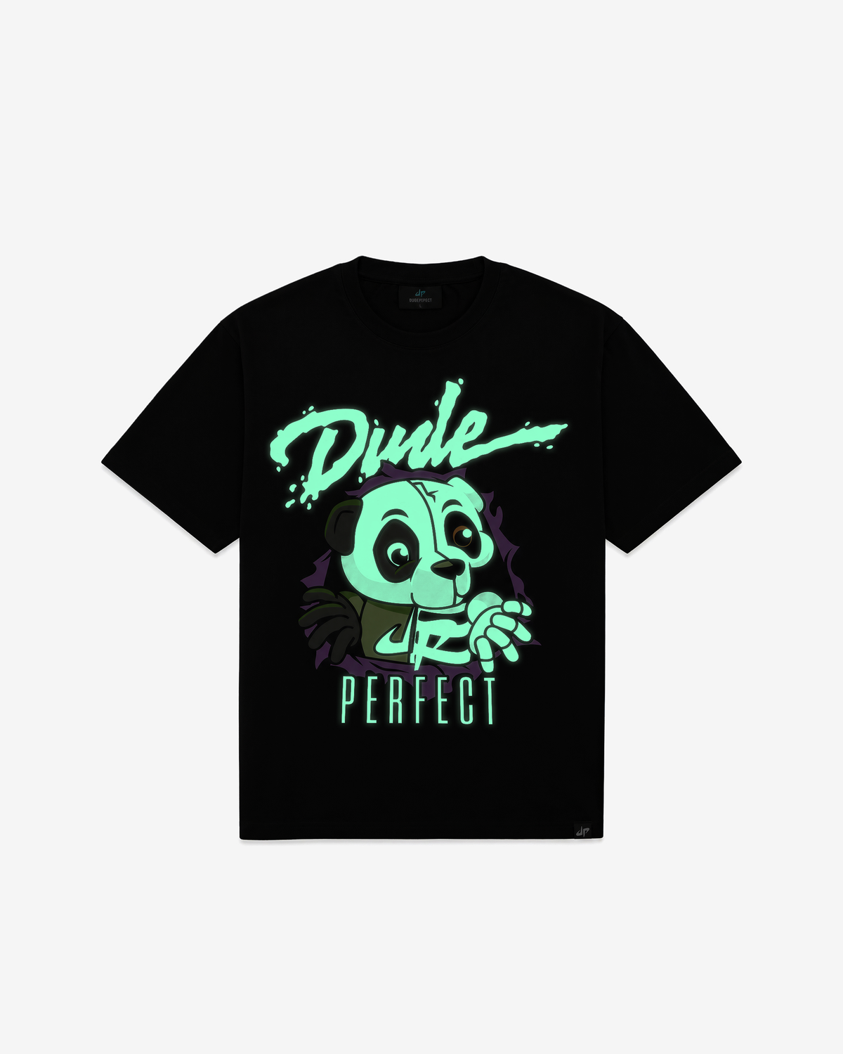 Glow-in-the-Dark Skeleton Panda Tee - Youth