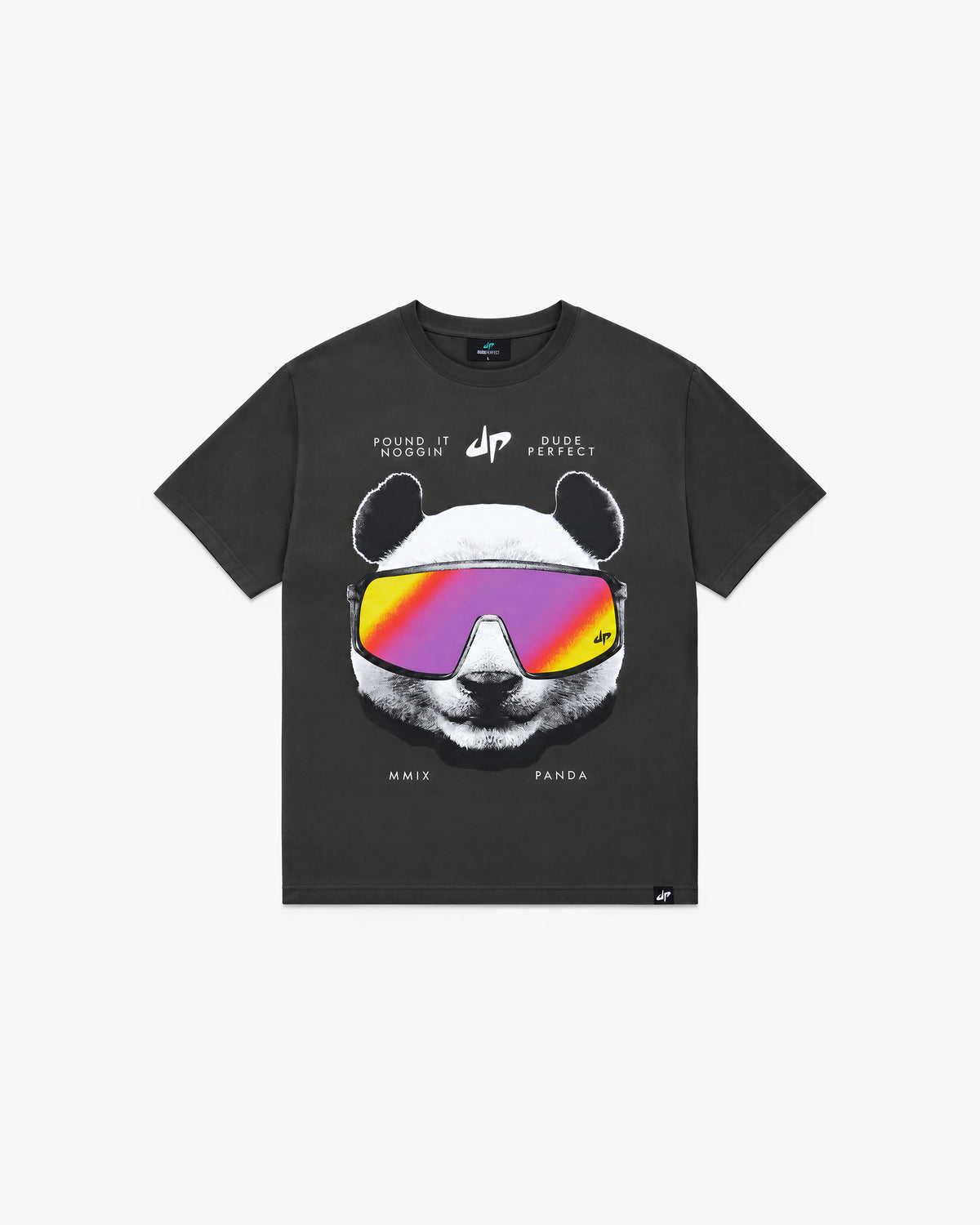 Pound it Noggin Drippy Panda 2.0 T-Shirt - Youth - Charcoal