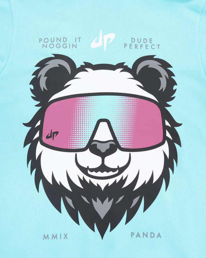Pound It Noggin Drippy Panda Hoodie - Ice Blue