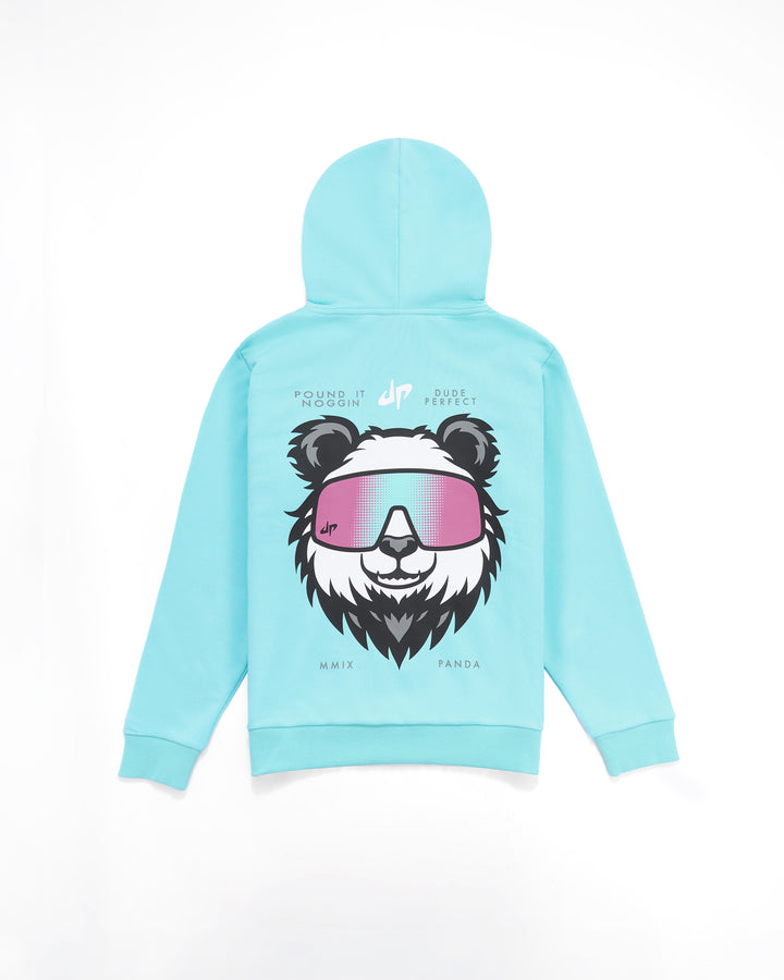Pound It Noggin Drippy Panda Hoodie - Ice Blue