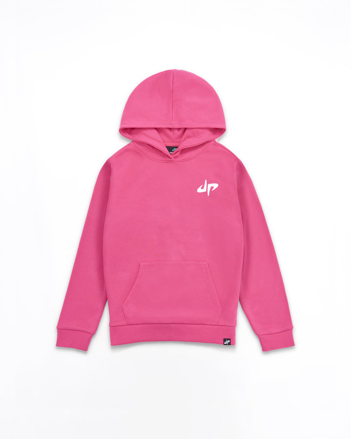 Pound It Noggin Drippy Panda Hoodie - Youth - Hot Pink