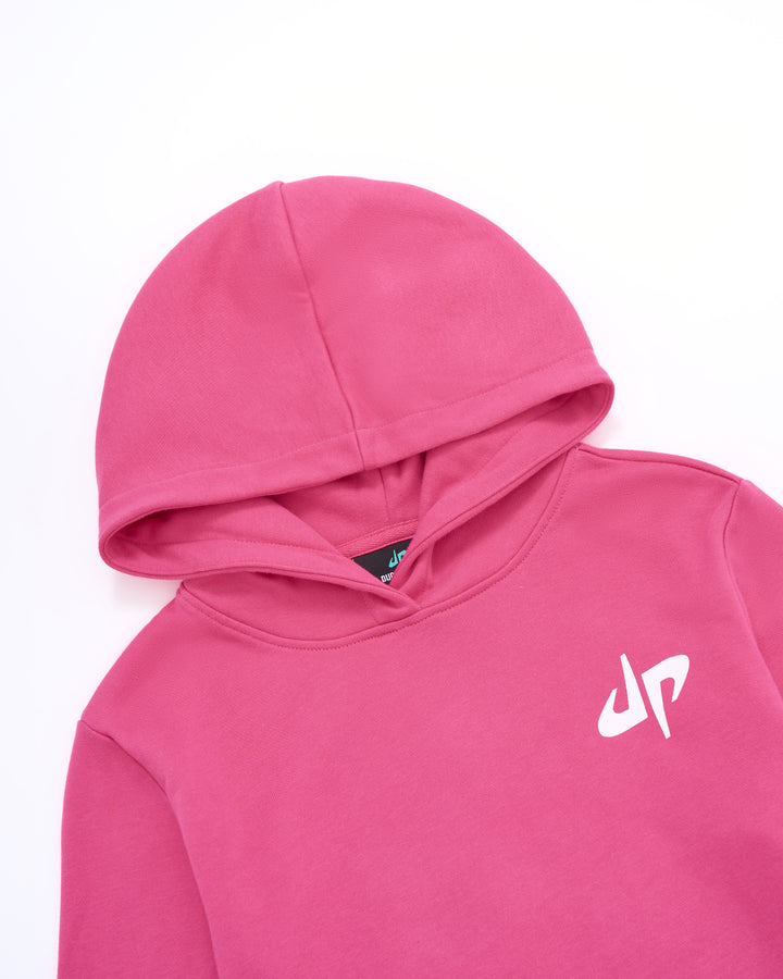 Pound It Noggin Drippy Panda Hoodie - Youth - Hot Pink