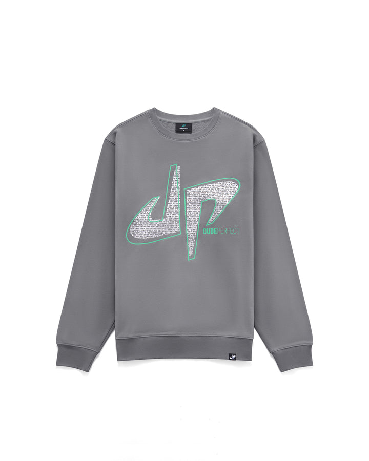Pound It Reflective Crewneck - Youth - Gray
