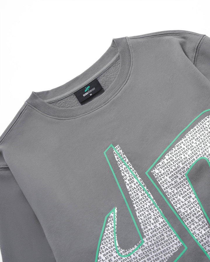 Pound It Reflective Crewneck - Youth - Gray