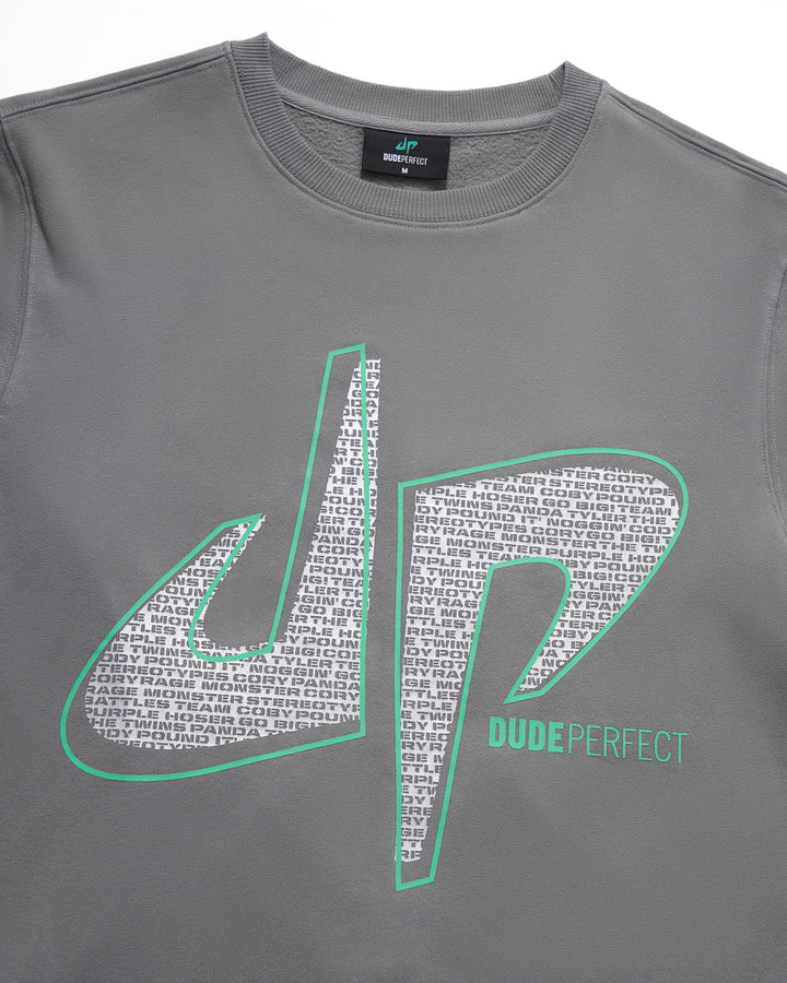 Pound It Reflective Crewneck - Youth - Gray