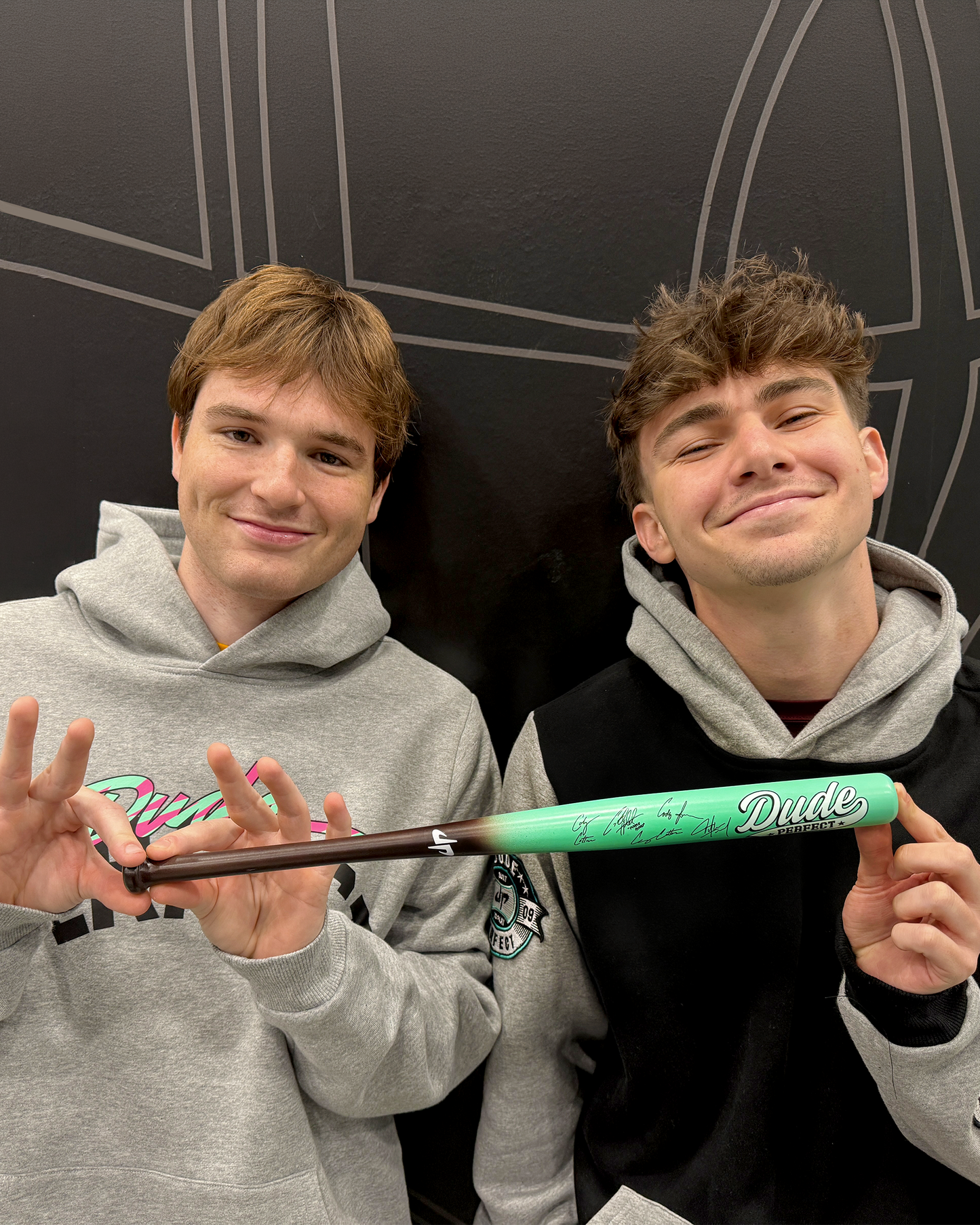 LIMITED: Dude Perfect Collectible Bat - Laser Signed
