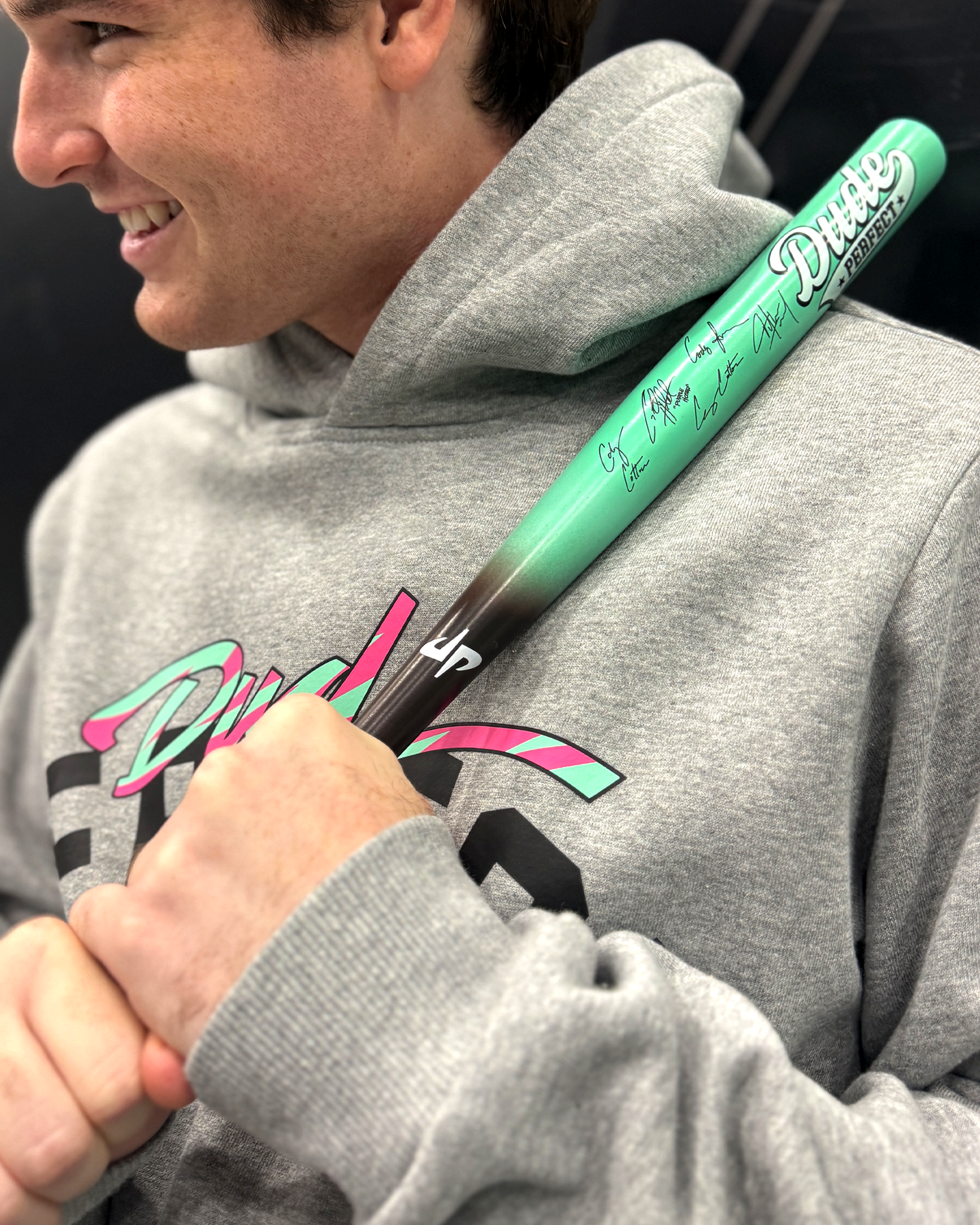LIMITED: Dude Perfect Collectible Bat - Laser Signed