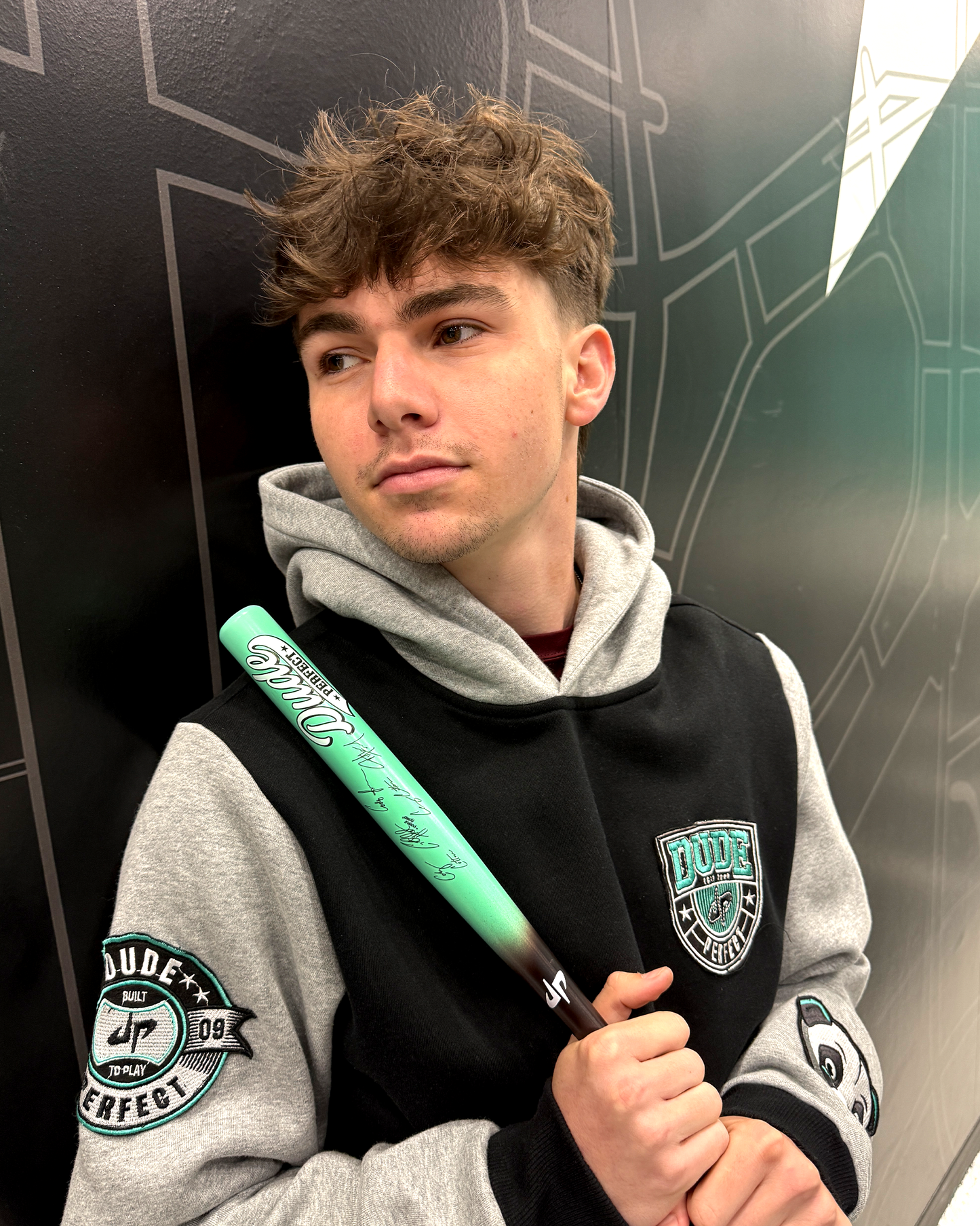 LIMITED: Dude Perfect Collectible Bat - Laser Signed