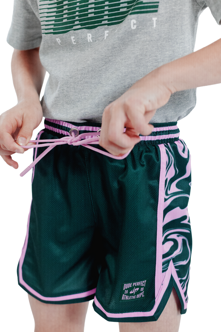 Youth Trick Shot Mesh Shorts - Deep Green