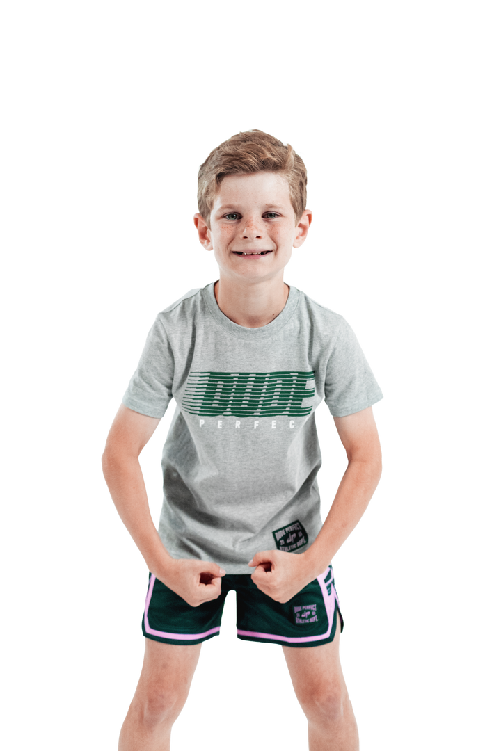 Grey Retro Speed Tee - Youth