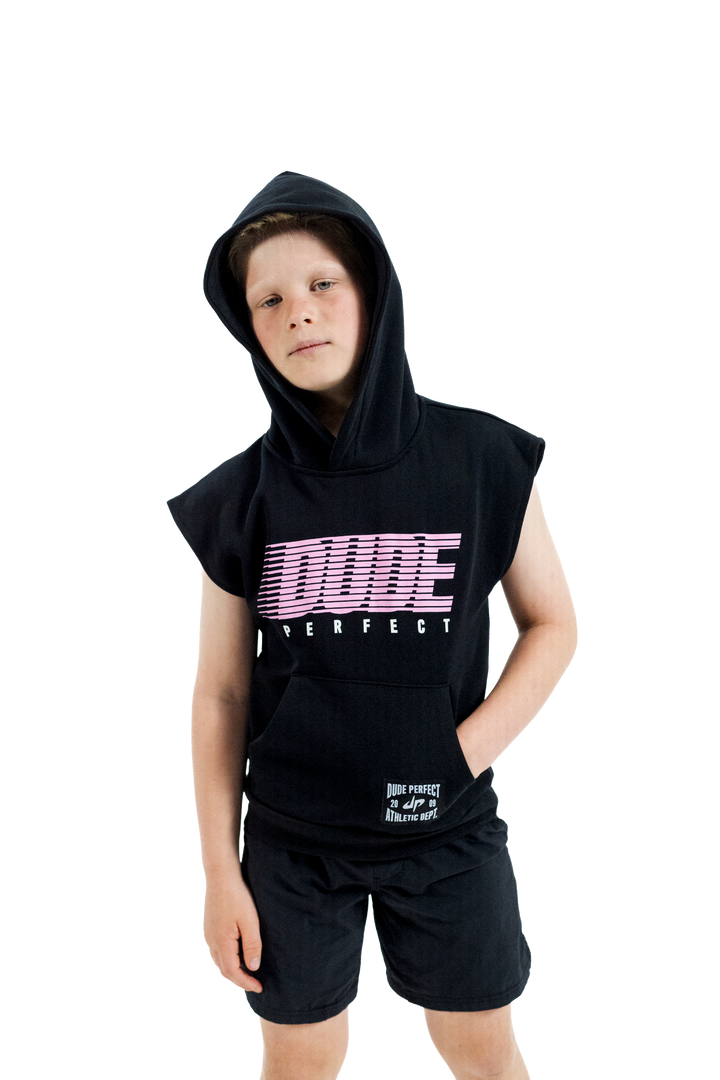 Retro Speed Sleeveless Hoodie - Youth