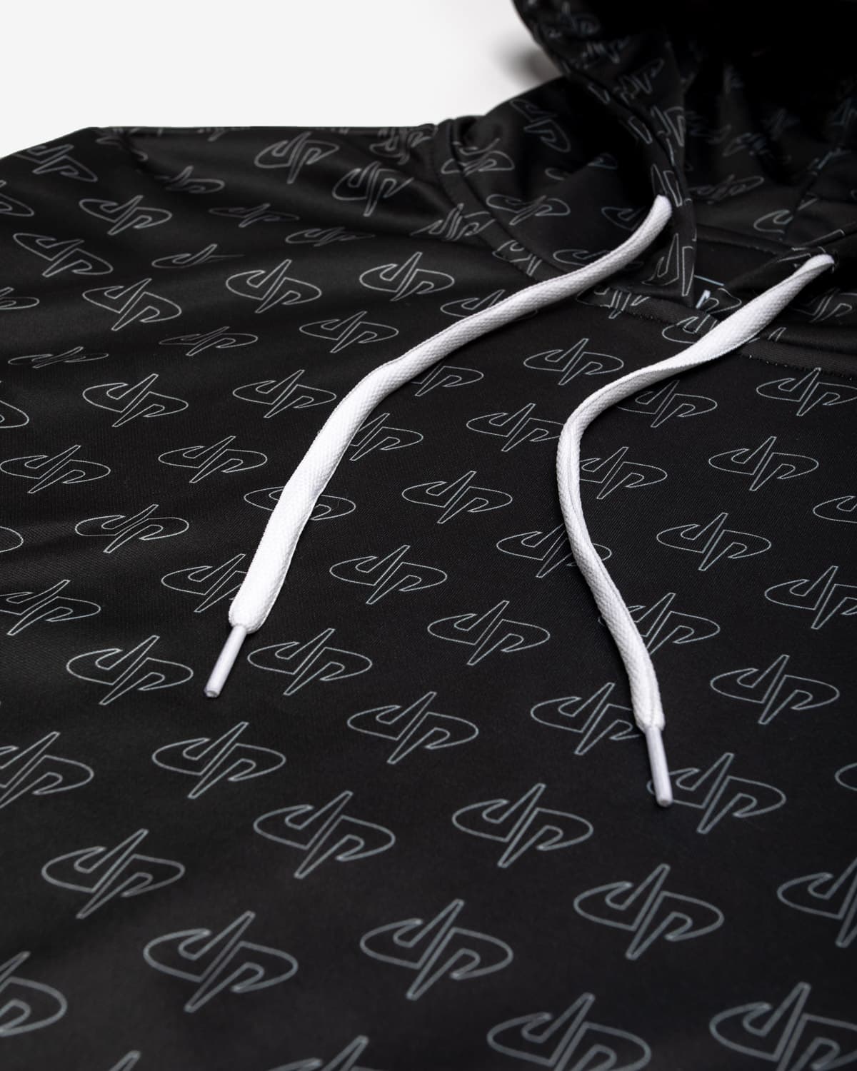 Logo All-Over Print Hoodie (Black)