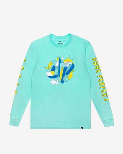 Dominate Long Sleeve Tee (Cyan)
