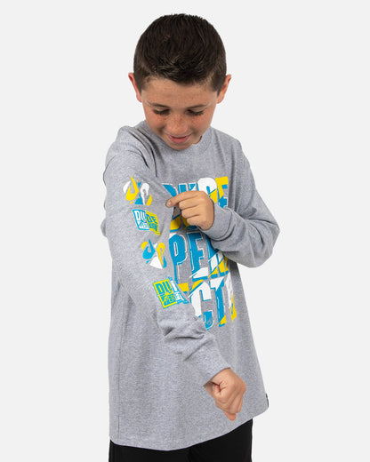 Face-Off Long Sleeve Tee (Heather Grey)
