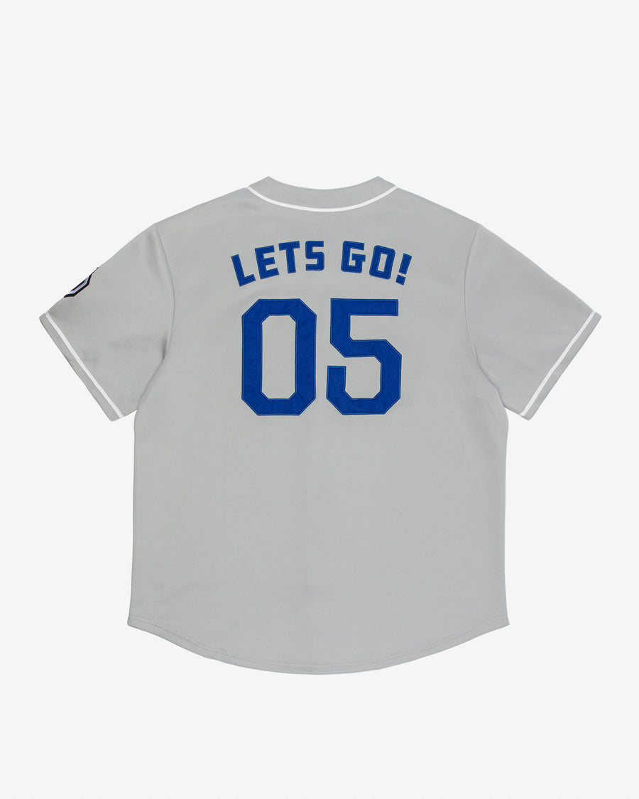 Dude Perfect 'Let's Go' Baseball Jersey (Charcoal)