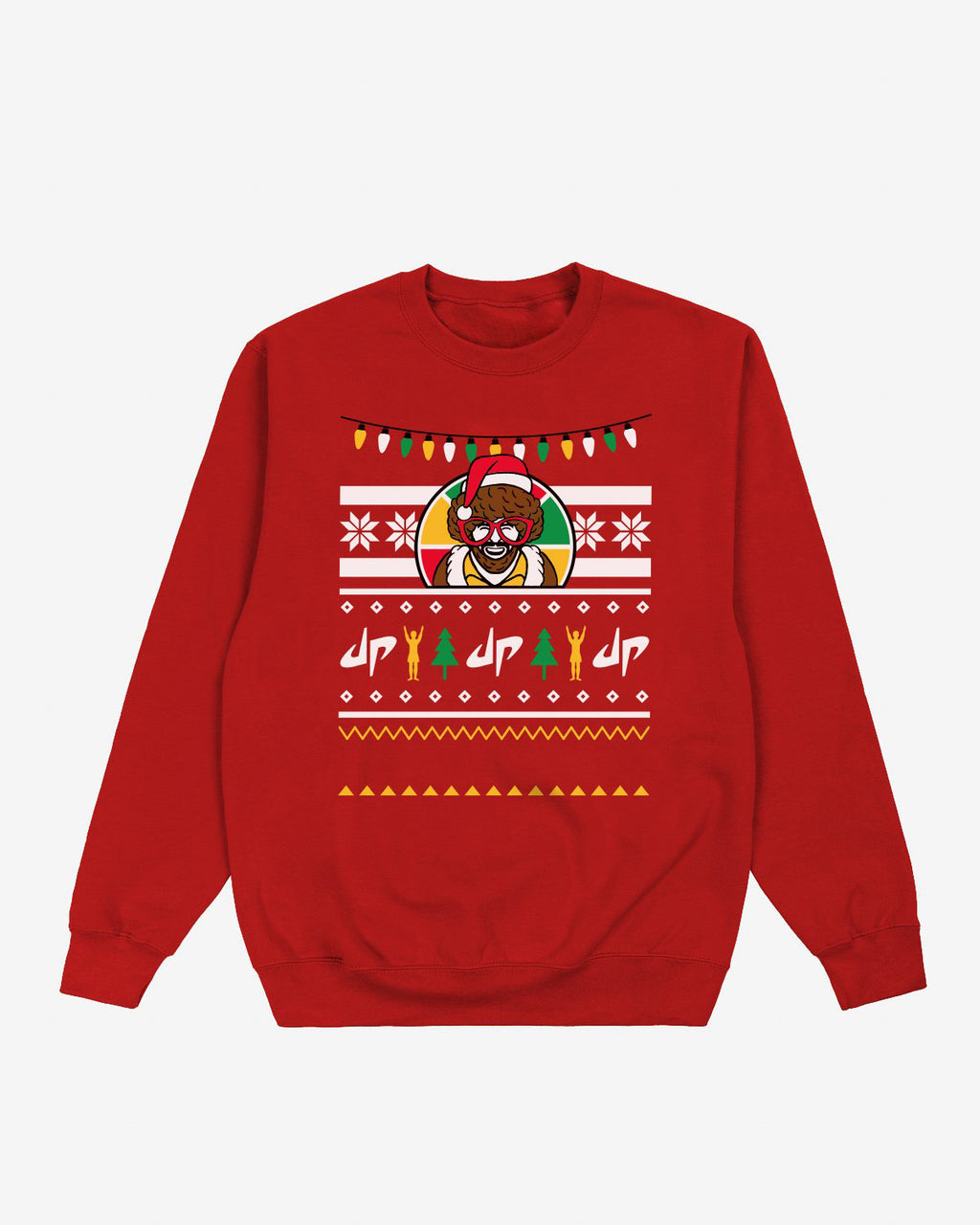 Dude Perfect 'Ned's' Ugly Christmas Crewneck Sweatshirt (Red/White)