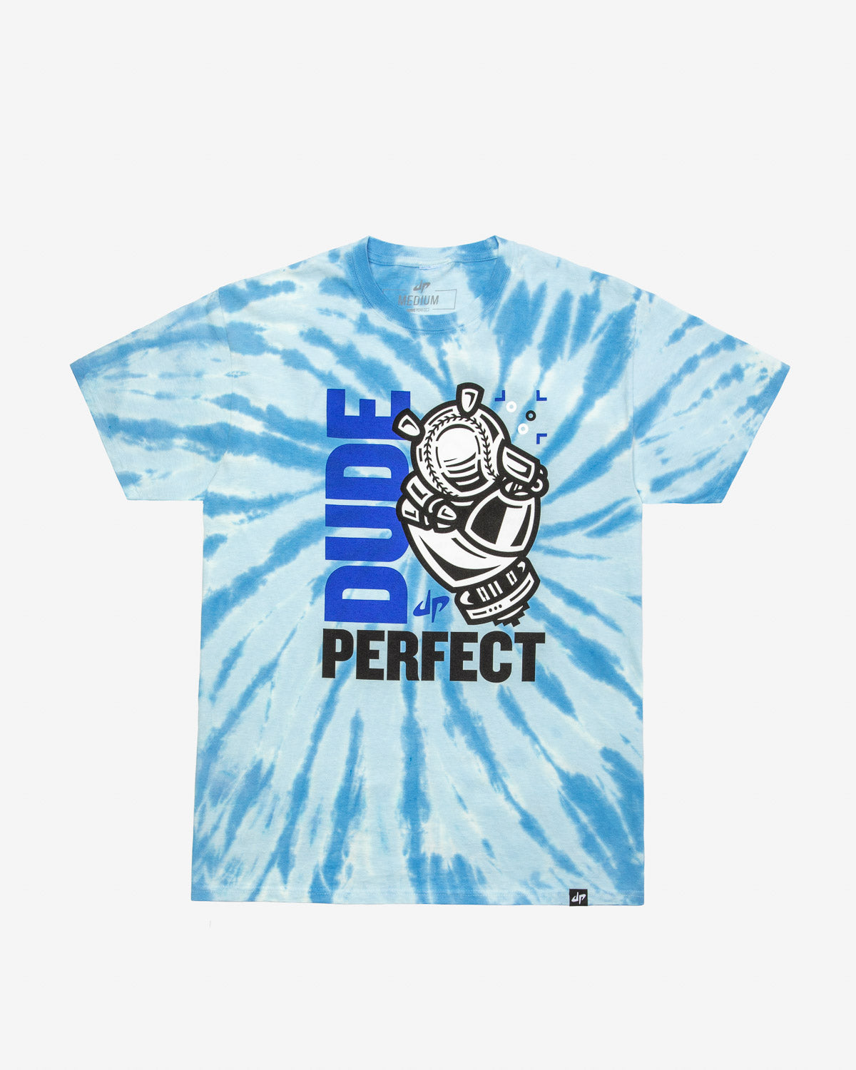 Dude Perfect 'Robo Grip' Tee (Blue Spiral Dye)