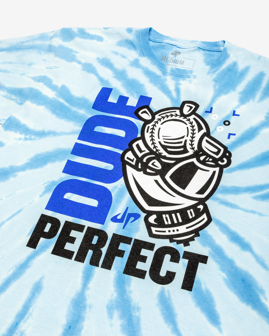 Dude Perfect 'Robo Grip' Tee (Blue Spiral Dye)