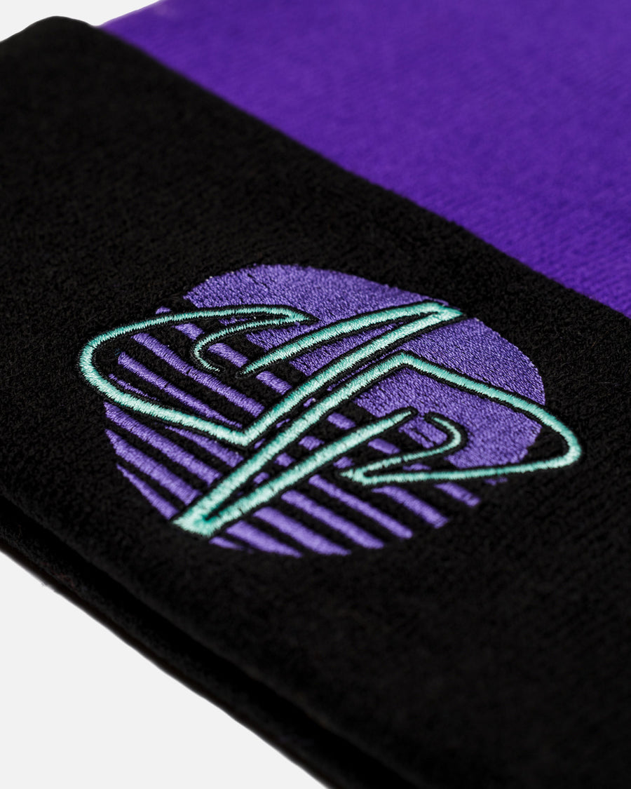 Stylin Logo Pom Beanie (Purple)
